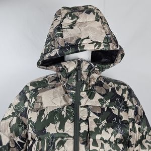 Azyre Believe down packable camouflage coat extra small